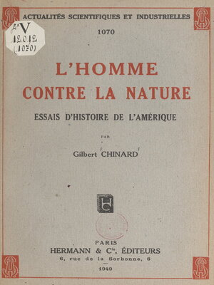 cover image of L'homme contre la nature